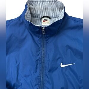 Vintage‎ 90’s Nike Men’s Windbreaker Size Medium Blue Swoosh Logo Embroidered